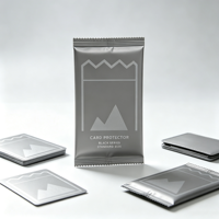 Pochette personnalisée pour cartes de jeu, sac de rangement noir mat pour cartes à collectionner, emballage scellé sous film, sachet d'emballage sous film pour pack mystère