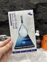 Boîte d'emballage de protection d'écran en verre trempé avec colle liquide gaufrée haut de gamme de conception nouvelle avec doublure intérieure personnalisée