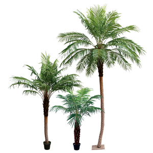 Grand ornement artificiel en or rose, ornements de d'atterrissage de palmiers, arbre décoratif de plante verte - Product Image 3