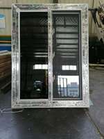 PVC Schiebefenster rahmen Doppels cheibe Kunststoff Ersatz fenster Vinyl glas PVC Horizontales Kunststoff fenster