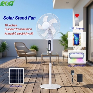 Ventilador Solar Portátil <span class=keywords><strong>Seguro</strong></span> y Duradero de 25W con Control Remoto, Panel Solar, 6 Velocidades de Viento, Salida USB, Luz Nocturna, Luz Antimosquitos - Product Image 1