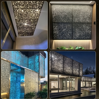 Mousse d'aluminium translucide, plafond étoilé, cloison métallique, devanture de magasin, panneau acoustique, séparateur mural intérieur/extérieur