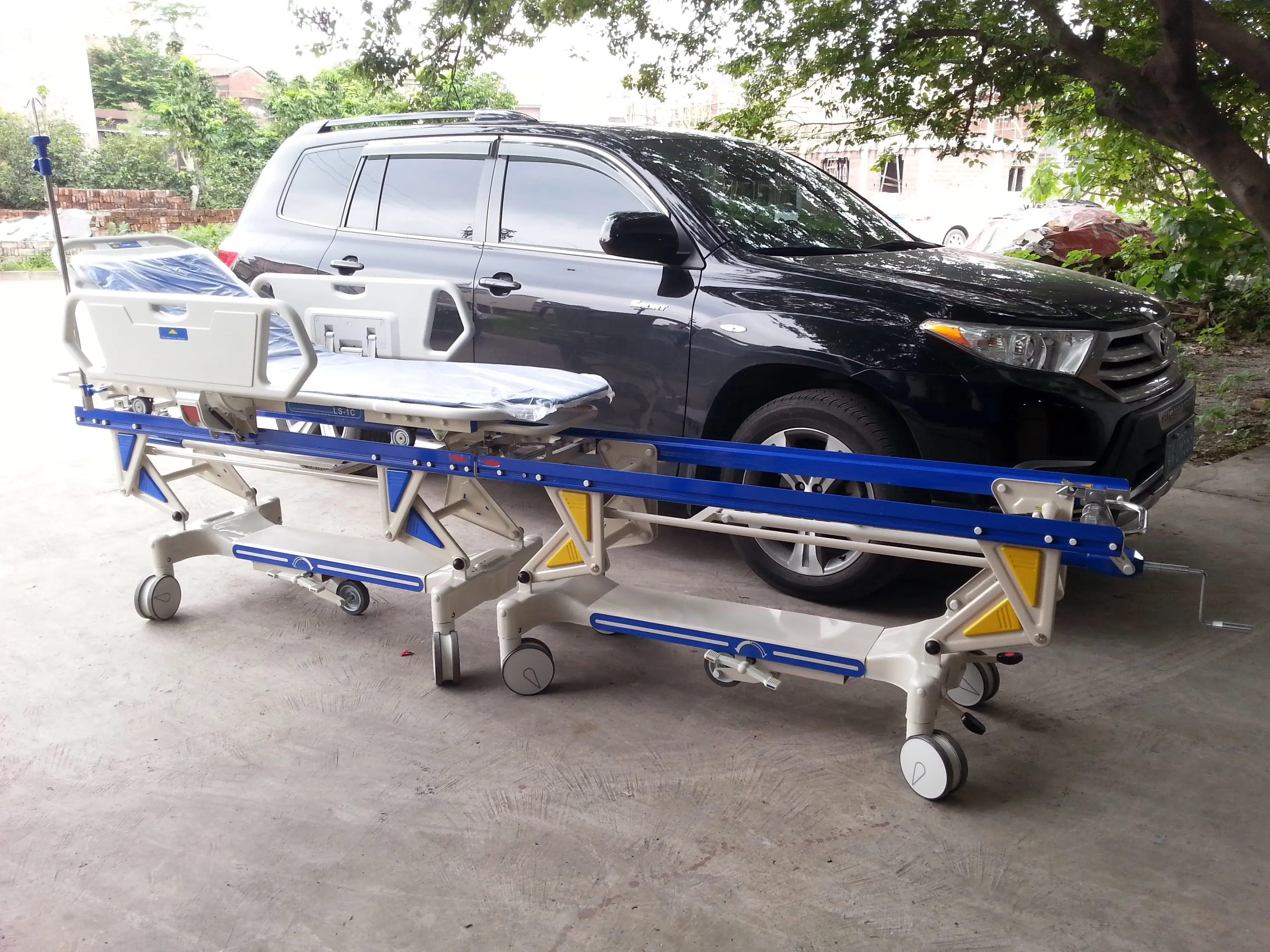 Attrezzature mediche ospedaliere letto di Lusso di Collegamento Barella Paziente barella trolley