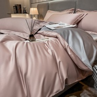 Ensemble de literie en coton longue fibres de qualité supérieure, 200 fils, couleur unie, vente en gros