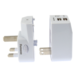 อะแดปเตอร์แปลงไฟแบบ USB สำหรับเดินทาง ใช้ได้ทั่วโลก พร้อมฟิวส์คู่ ไฟแสดงสถานะ 2 ดวง  ถอดแยกได้  ที่ชาร์จโทรศัพท์มือถือแบบ 2 <span class=keywords><strong>in</strong></span> 1  พร้อมแก้วน้ำสำหรับเดินทาง - Product Image 3