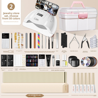 Kit professionnel complet d'outils pour nail art, lampe UV LED, ensemble de vernis gel, fournitures complètes de manucure pour débutants, DIY à domicile, salon de manucure