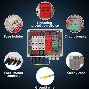 กล่องรวมสัญญาณโซลาร์เซลล์ XIONGISOLAR 2 in 1 Out 600V พร้อมอินพุต 15A เอาต์พุต 63A ป้องกันไฟกระชาก 20-40KA SPD 2 in 1 600V, กล่องรวมสัญญาณโซลาร์เซลล์แบบ 2 in 1 รุ่น I - Product Image 2