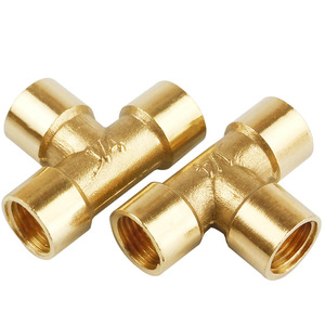 Conector en T de cobre con rosca interna de 1/2 pulgada para tubería rígida, para conexión de aire, agua y aceite - Product Image 2