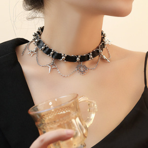 Collana con Nappa in Pelle Stile Gotico Scuro per Ragazze Audaci, Accessori Gioielli da Donna - Product Image 3