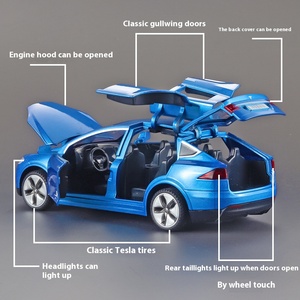 Mô hình xe hơi hợp kim Tesla Model <span class=keywords><strong>X</strong></span> <span class=keywords><strong>1</strong></span>:32, có cửa mở, có đèn và âm thanh, lực kéo, đồ chơi trẻ em - Product Image 5
