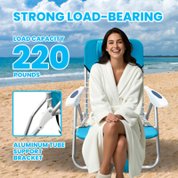 Vente directe d'usine sac à dos chaise de plage pliante Camping chaise pliante confortable inclinable