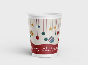 Gobelets en papier jetables avec logo personnalisé pour arbre de Noël Gobelets en papier à emporter épaissis pour Noël bricolage - Product Image 6