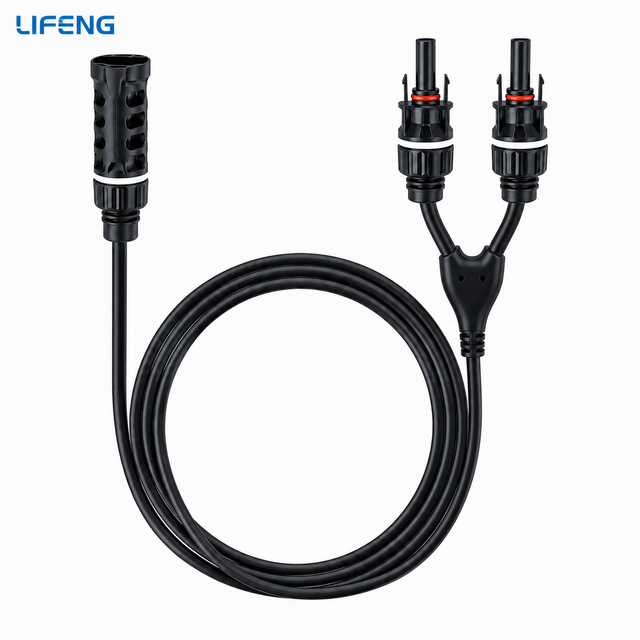 MC4 Solar Extension Cable 1 to 2/3/4 Y Branch Wire 4mm² 6mm 1000V 1500V IP68 OEM Custom Length PV Cable for Solar Energy System