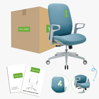 Chaise de bureau ergonomique moderne en maille pour cadres, avec accoudoirs réglables, hauteur réglable, garantie 5 ans, multifonctionnelle, vente en gros