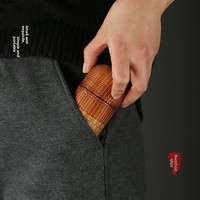 Bouteille isotherme en titane pur, tasse enveloppée de bambou de qualité médicale, gobelet de voyage ultra léger à large ouverture, cadeau