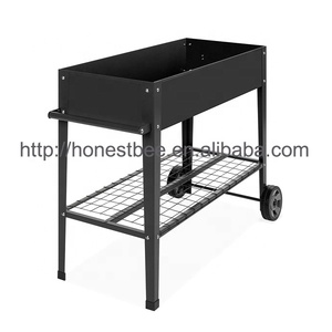 <span class=keywords><strong>Pot</strong></span> de jardin <span class=keywords><strong>sur</strong></span>élevé avec pieds, bac à jardin <span class=keywords><strong>sur</strong></span>élevé en métal d'extérieur <span class=keywords><strong>sur</strong></span> <span class=keywords><strong>roulettes</strong></span>, kit de jardinage pour appartement, légumes, herbes - Product Image 2