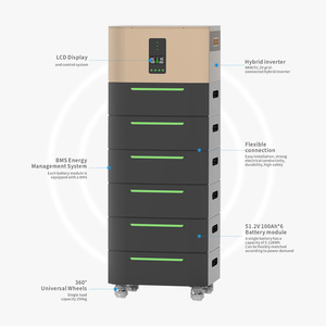 <span class=keywords><strong>Batterie</strong></span> <span class=keywords><strong>solaire</strong></span> photovoltaïque autoconsommable empilable IP65 pour intérieur/extérieur, stockage d'énergie empilable LiFePO4 avec onduleur - Product Image 3