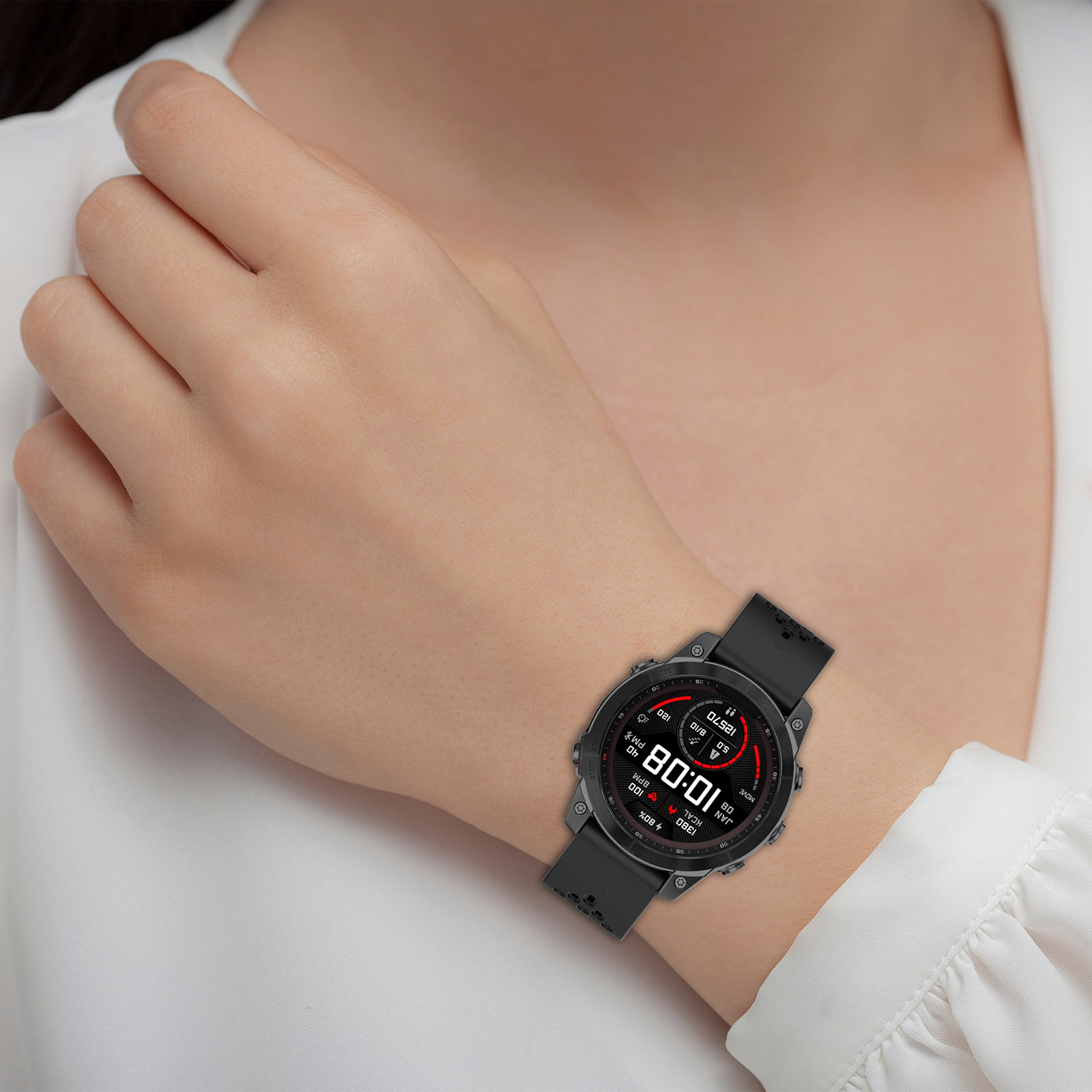 Silicone Strap for Gamin Watch with Magnetic Clasp 20mm 22mm 26mm Sport Silicone Watch Band