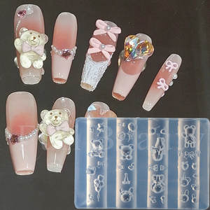 Molde <span class=keywords><strong>de</strong></span> silicona 3D con diseño <span class=keywords><strong>de</strong></span> oso <span class=keywords><strong>de</strong></span> dibujos animados para decoración <span class=keywords><strong>de</strong></span> <span class=keywords><strong>uñas</strong></span> <span class=keywords><strong>de</strong></span> resina, accesorios para decoración <span class=keywords><strong>de</strong></span> <span class=keywords><strong>uñas</strong></span> DIY - Product Image 4