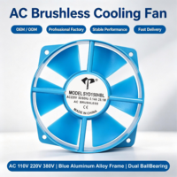 Ventilateur axial AC 150HBL 110/220/380V à roulement à billes, ventilateur d'évacuation en métal bleu pour armoire, compatible avec la série 150FZY