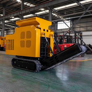 Mini Trituradora <span class=keywords><strong>de</strong></span> Piedra <span class=keywords><strong>de</strong></span> Mandíbula sobre Orugas con Cinta Transportadora, Trituradora <span class=keywords><strong>de</strong></span> Piedra Móvil Diésel, Fabricante Chino - Product Image 1