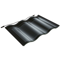 Tuile solaire à triple courbe pour BIPV 25W 32W, tuile solaire CIGS étanche rouge pour villas européennes, énergie renouvelable
