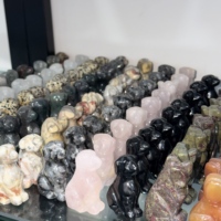 Figurine de chien en cristal naturel en gros, statue de chiot en pierre brute, ornement animal de guérison Reiki, décoration Feng Shui, cadeau