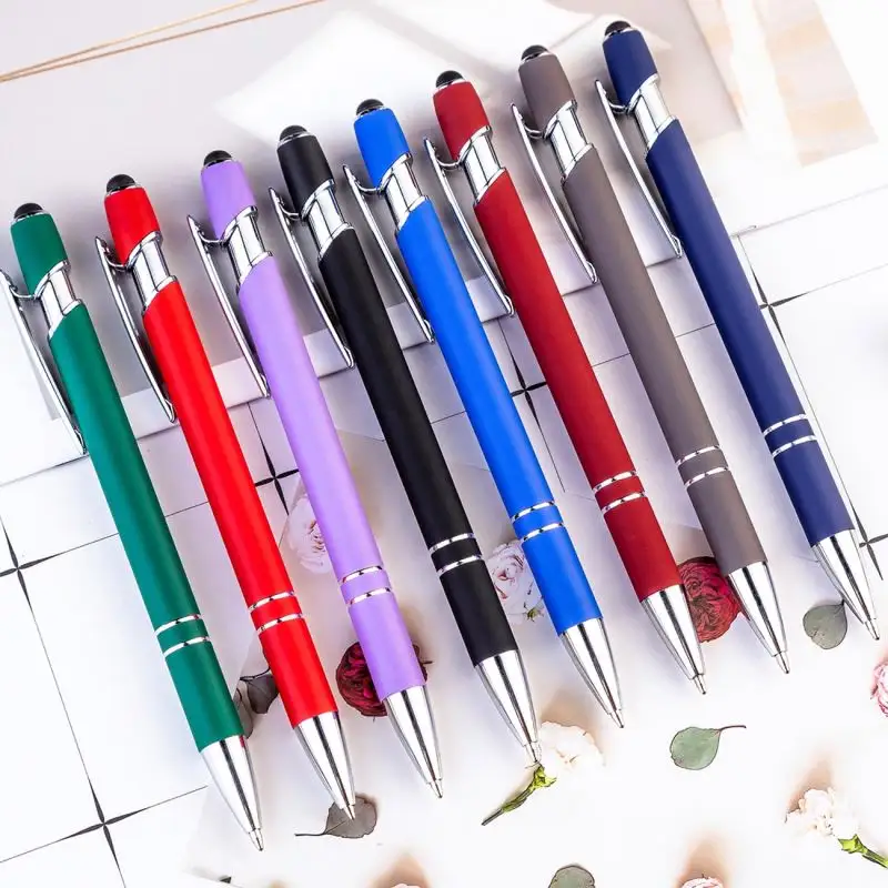 2023 المبيعات الساخنة مخصص قلم حبر جاف يحمل شعارًا ستايلس المعادن القلم للترقية