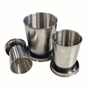 Custom <b>Personal</b> Metal Travel Metal Telescopic <b>Keychain</b> Cups Mug Travel Mug for Camping Collapsible Camping Cup Metal - Product Image 5