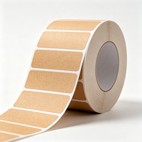 Étiquettes en papier kraft personnalisées Haoxuan, style écologique, autocollants adhésifs, texture naturelle pour les applications d'emballage de produits