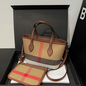 Sac fourre-tout élégant en PU texturé pour femme, édition été 2026, motif écossais minimaliste, personnalisation rapide - Product Image 1
