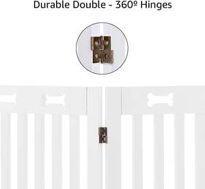 JQ รั้วกั้นสุนัข6แผงพับได้อเนกประสงค์ทำจากไม้ไผ่ - Product Image 6