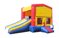 Château gonflable modulaire 2 en 1 avec petite toboggan intégrée pour enfants