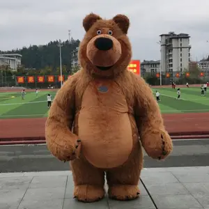Personalizzato di alta qualità orso bruno abbigliamento peluche animale abbigliamento puntelli cartone animato grande orso mascotte costume