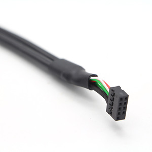 Câble de raccordement double USB 2.0 femelle pour montage sur panneau vers connecteur de carte mère 9 broches, câble d'extension USB 2 ports pour panneau frontal - Product Image 3