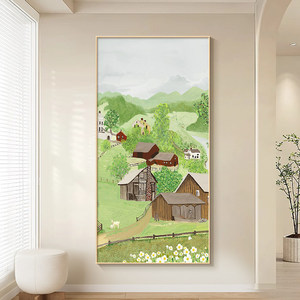 Landscape Painting Oil <b>Canvas</b> Abstract Mountain Scene Contemporary Art Wall Decor Single <b>Frame</b> Aluminum Alloy <b>Frame</b> - Product Image 4