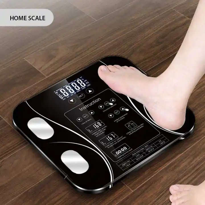 1pc Led Display Digital Bathroom Weight Scale With Tempered Glass Panel For  Home Use