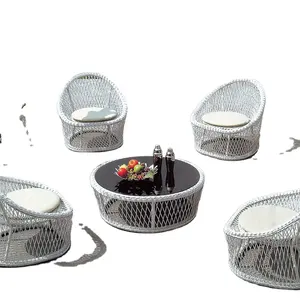 현대 여가 알루미늄 합금 옥외 가정 정원 가구 새로운 대중음식점 고정되는 4 개의 의자 테라스 가구