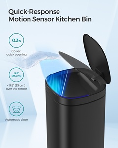 <span class=keywords><strong>Cubo</strong></span> <span class=keywords><strong>de</strong></span> <span class=keywords><strong>basura</strong></span> con sensor SONGMICS Delgado <span class=keywords><strong>50</strong></span> <span class=keywords><strong>litros</strong></span> rectangular automático inteligente sin contacto <span class=keywords><strong>cubo</strong></span> <span class=keywords><strong>de</strong></span> <span class=keywords><strong>basura</strong></span> <span class=keywords><strong>de</strong></span> acero inoxidable con tapa <span class=keywords><strong>de</strong></span> cierre suave - Product Image 2