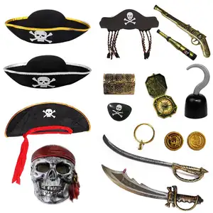 Halloween pirata Dress Up oggetti di scena per bambini adulti oro moneta maschera per gli occhi arma Dress Up
