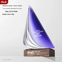 Trofeo de Cristal Personalizado de Metal, Premio de Reunión de Año Nuevo 2025, Empleado Destacado, Medalla de Campeón Elegante de Alta Gama