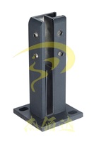 Support d'angle en acier inoxydable laqué laiton brossé pour verre, pour garde-corps d'escalier et de piscine