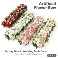 Rangée de fleurs artificielles en soie mélangée pour arche de mariage, toile de fond, réception, événement, fête, accessoire photo, vitrine, aménagement de magasin