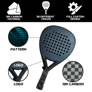 Raqueta de Pádel de Fibra de Carbono 24K con Logotipo Personalizado, Forma de Lágrima, Raqueta Profesional de <span class=keywords><strong>Tenis</strong></span> de Pádel Wilsons Belas Carbon - Product Image 4