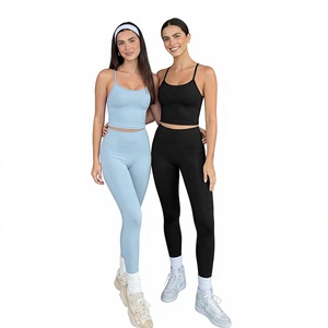 Meilleur ensemble de sport 2 pièces pour femme, leggings sans couture taille haute et haut de sport à séchage rapide, prêt à être expédié - Product Image 3