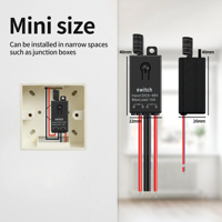 GLC Mini Dc 5v-48v Rf 433mhz 10a Récepteur relais 12v Télécommande sans fil Interrupteur mural sans fil Télécommande Interrupteur