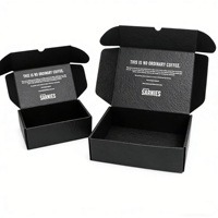 Boîte d'expédition en carton ondulé noir personnalisée, recyclable, pour emballage e-commerce avec logo