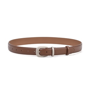 <span class=keywords><strong>Ceinture</strong></span> en cuir de vachette de style décontracté simple pour femmes avec boucle en alliage <span class=keywords><strong>argent</strong></span>é, <span class=keywords><strong>ceinture</strong></span> décorative minimaliste <span class=keywords><strong>et</strong></span> polyvalente pour jeans <span class=keywords><strong>et</strong></span> robes - Product Image 5