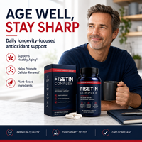Capsules de Fisetin 500mg en gros – Formule 3-en-1 Longévité (Quercétine & Resvératrol) – Supplément Végétalien Non-OGM – Prix Usine