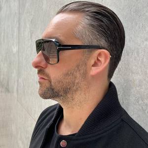 Gafas de sol con montura grande para hombre, montura negra de PC, protección UV400, estilo para exteriores, Zs 98218 - Product Image 3